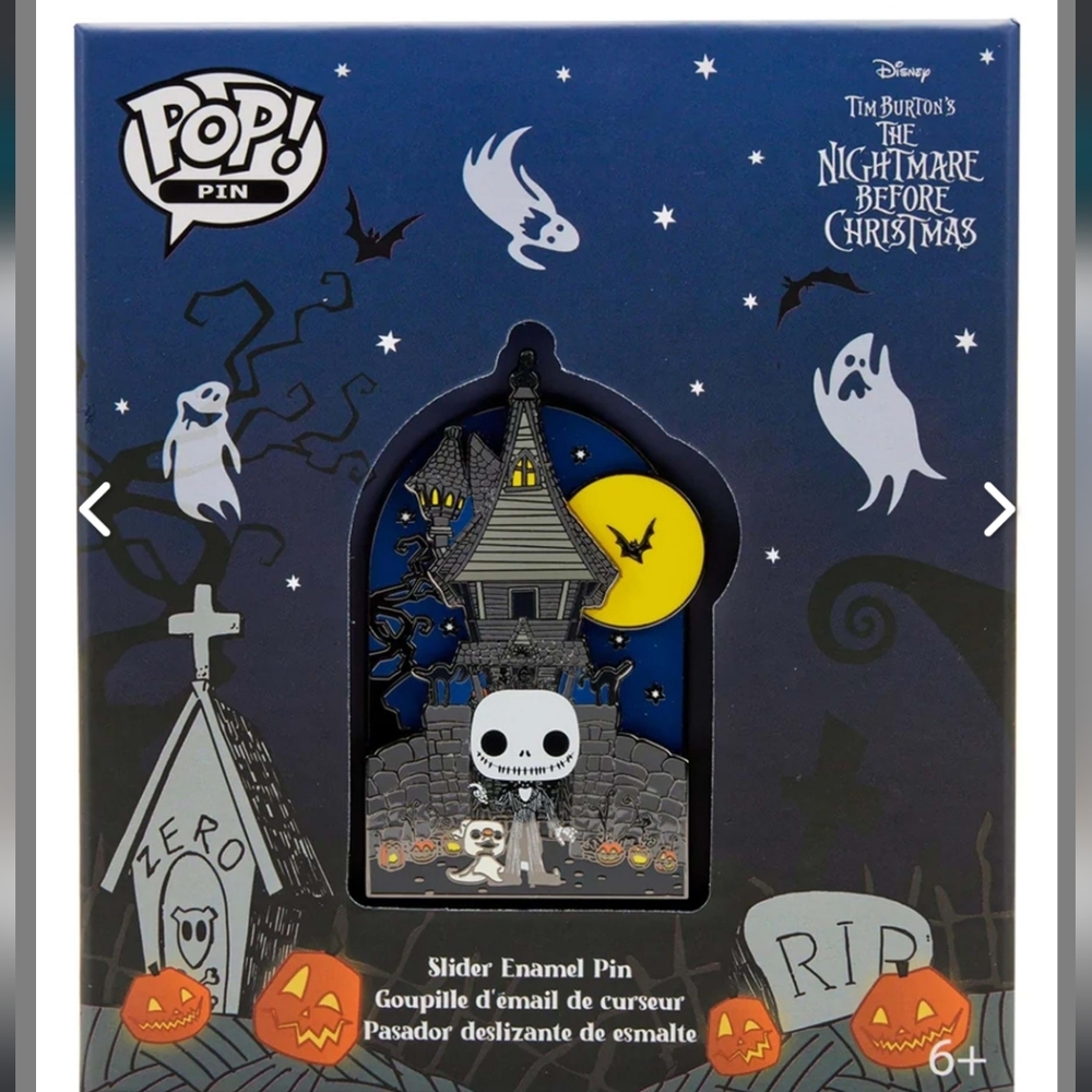 NWT - Pop! by Loungefly Disney Nightmare before Christmas / Jack sliding pin